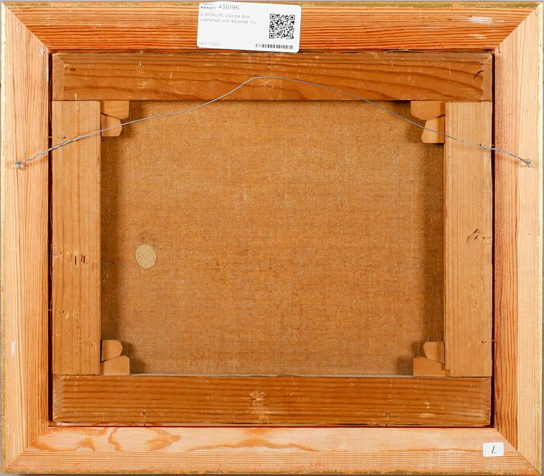 E BÖKLIN, olja på duk, signerad och daterad -03.