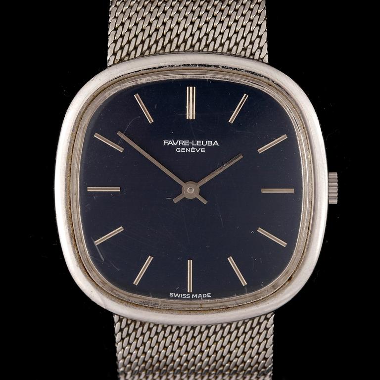 ARMBANDSUR, herr, stål, Favre-Leuba, Geneve, 1960/70-tal.