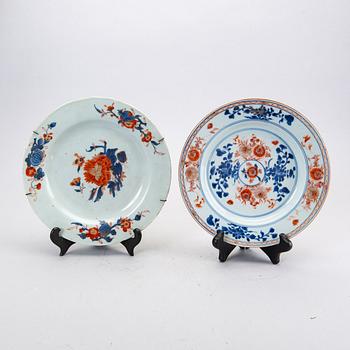 Tallrikar, fyra st Kina Qingdynastin, Yongzheng (1723-35) porslin.