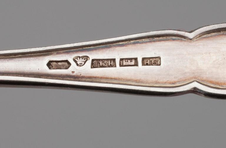 BESTICK, 13 st, silver, diverse finska stämplar, 1900-tal. Vikt tot. 383 g.