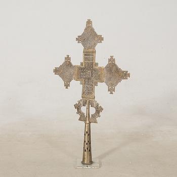 Processional cross, Coptic, Ethiopia first half of the 20th century.