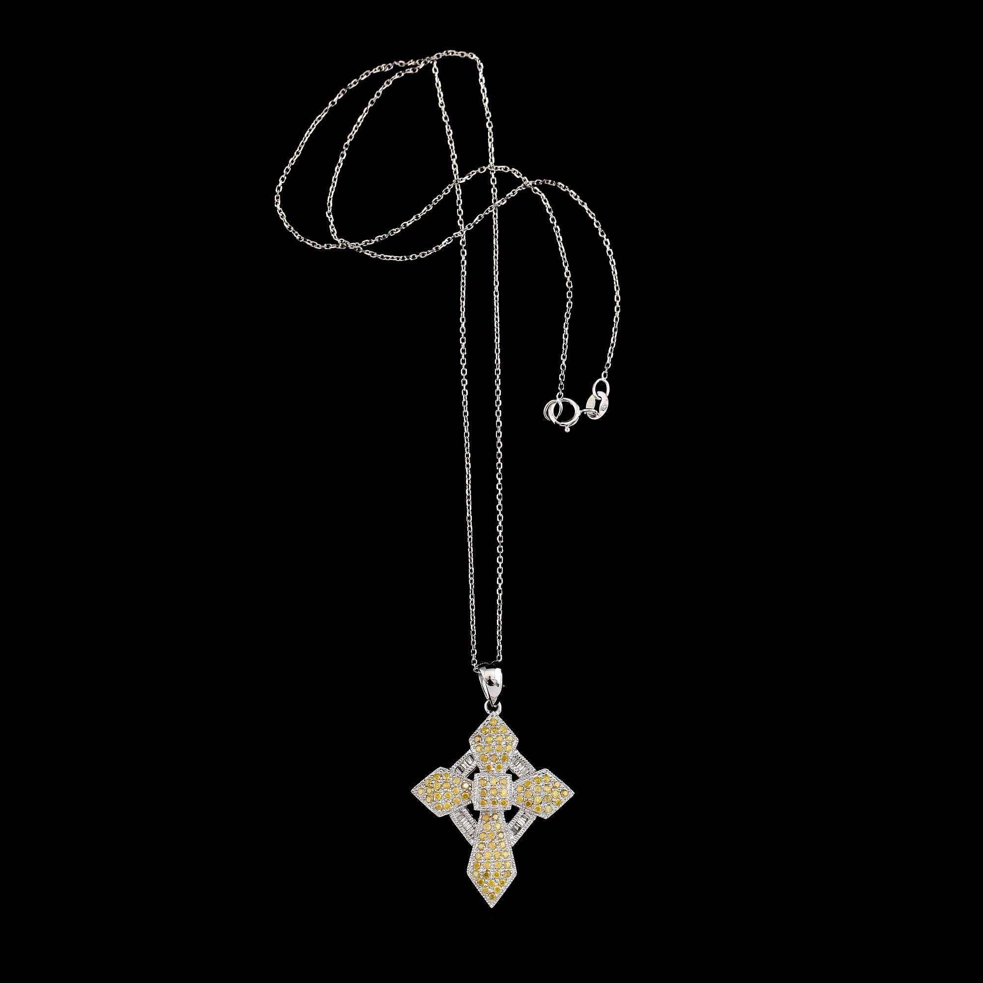 HÄNGE, 14K vitguld och diamanter. Vita och fancy yellow färgade diamanter. Total vikt ca 5,6 g.