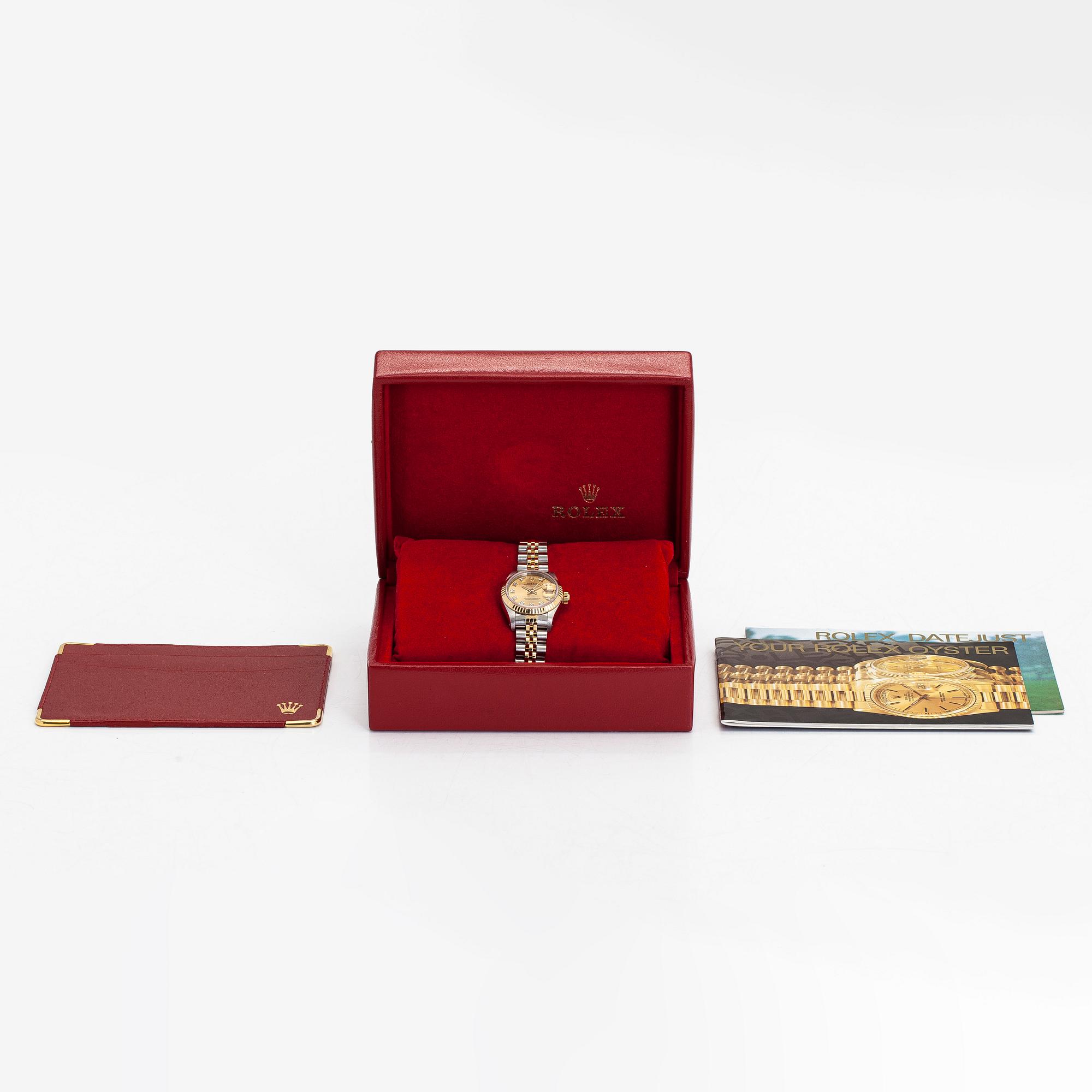 Rolex, Oyster Perpetual, Datejust, "Diamond Dial", rannekello, 26 mm.