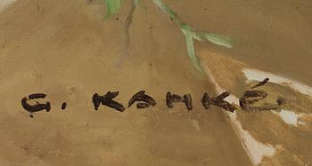 OKÄND KONSTNÄR, olja på duk, signerad G Kamké.