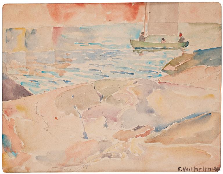 Carl Wilhelmson, Sailboat in the archipelago.