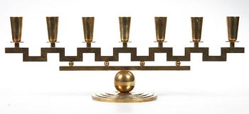 LJUSSTAKE, mässing, Firma Lars Holmström, Arvika, 1900-tal.