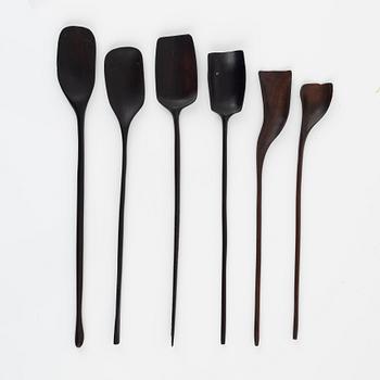 Magnus Ek, a set of six wood spoons for Oaxen Krog.