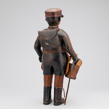 DOCKA, läder, 1800-tal.