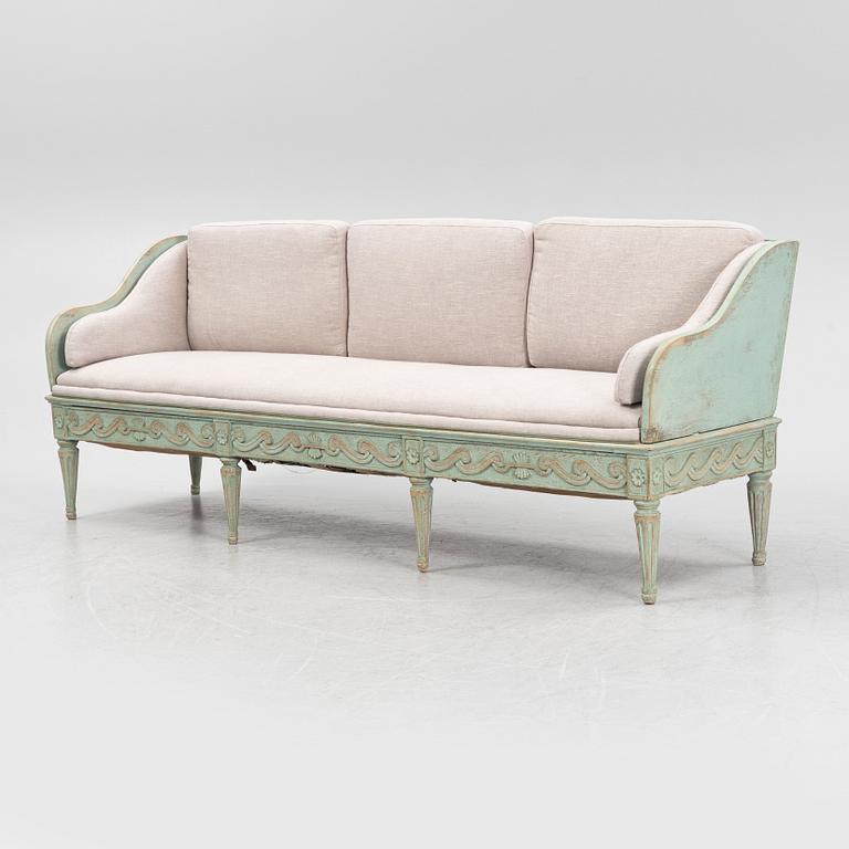 A late Gustavian-style sofa, later part of the 19th century.