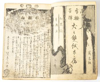 Utagawa Kunisada, album, två stycken, "Monster cat that eats humans", 1852.