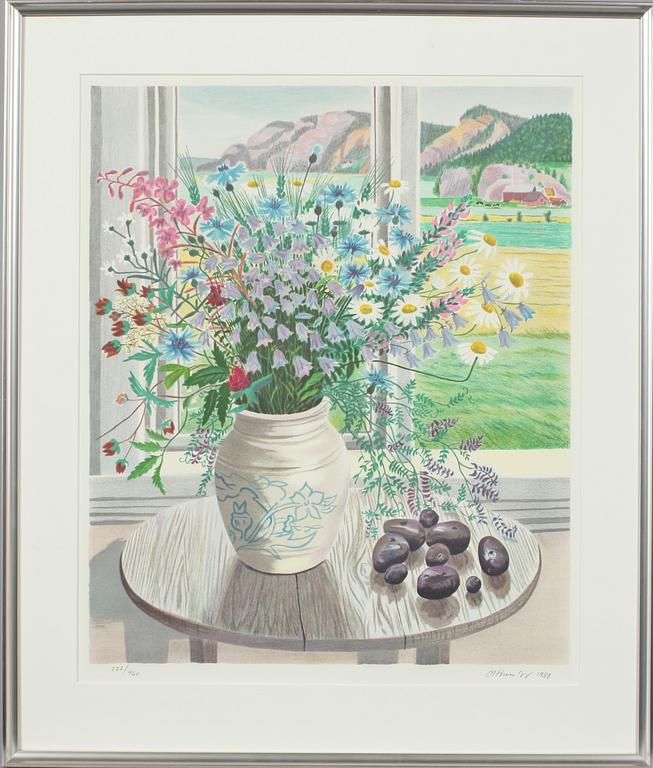 MONA HUSS WALLIN, färglitografi, signerad, daterad 1988 och numrerad 377/460.