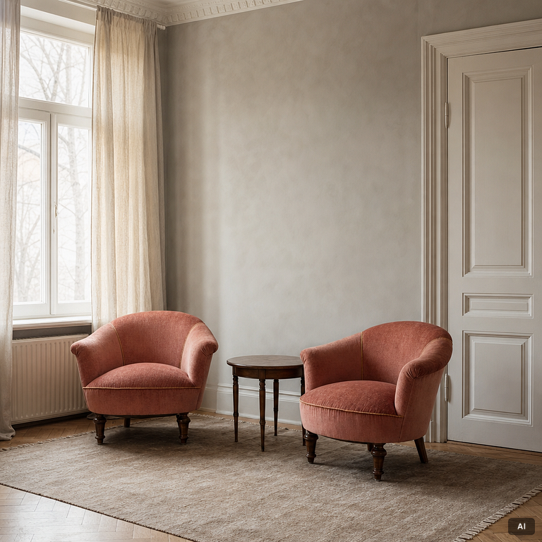 Armchairs, a pair, 1930s/40s.