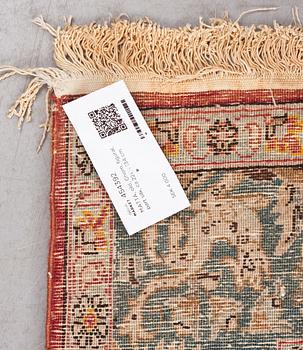 MATTA, old, Ghom, figural, part silk, ca 221 X 134 cm.