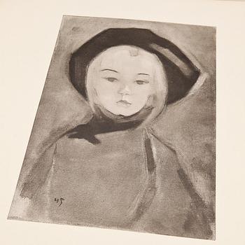 HELENE SCHJERFBECK, mapp med 48 reproduktioner, Gotthard Johansson, numrerad 63/500, Nordisk Rotogravyr Stockholm 1945.