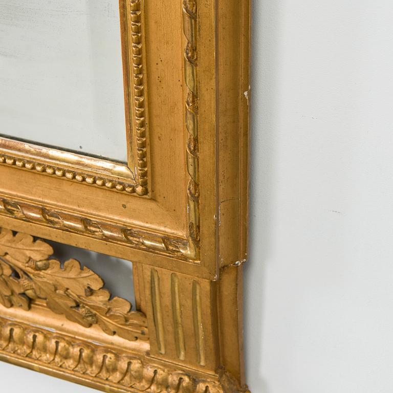 A Gustavian late 18th century hallmarked Gothenburg mirror.