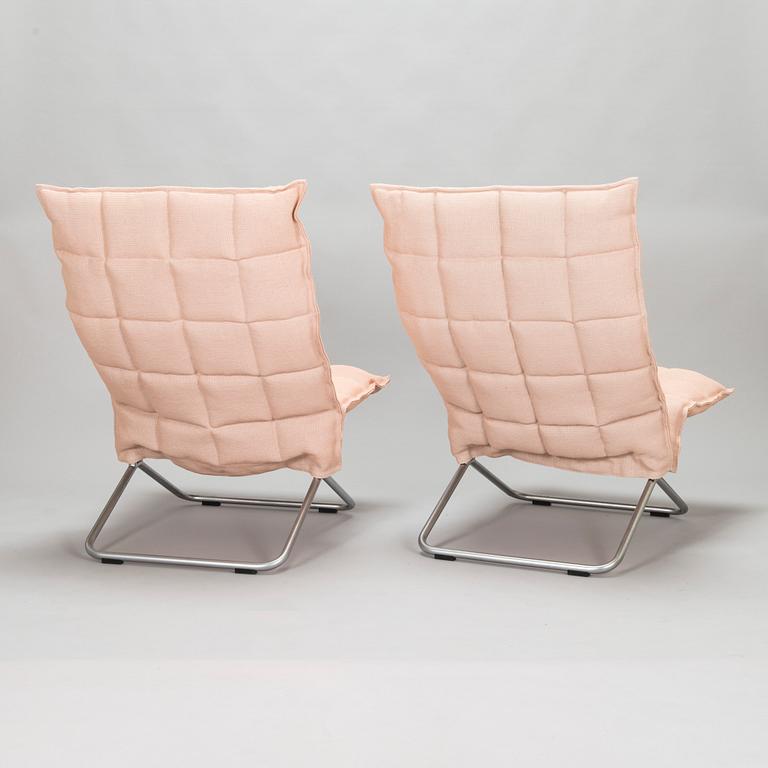 Harri Koskinen, A pair of 'K Chair' lounge chairs, Woodnotes, Finland.