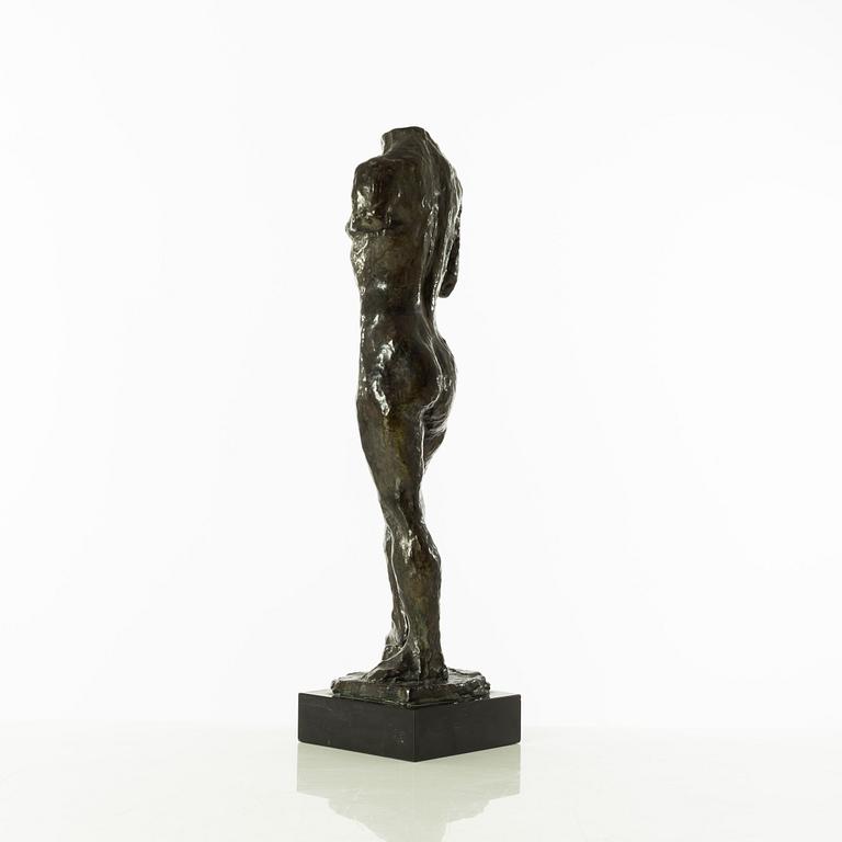 Gudmar Olovson, sculpture. Signed. Numbered. Foundry mark. Bronze, total height 50 cm, length 14 cm.