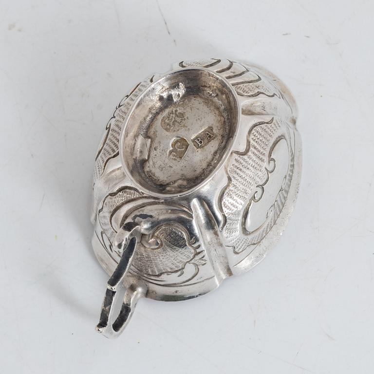 A silver charka, possibly maker's mark of Grigorij Iwanow Serebrjanikow (active 1745-1768), Moscow.