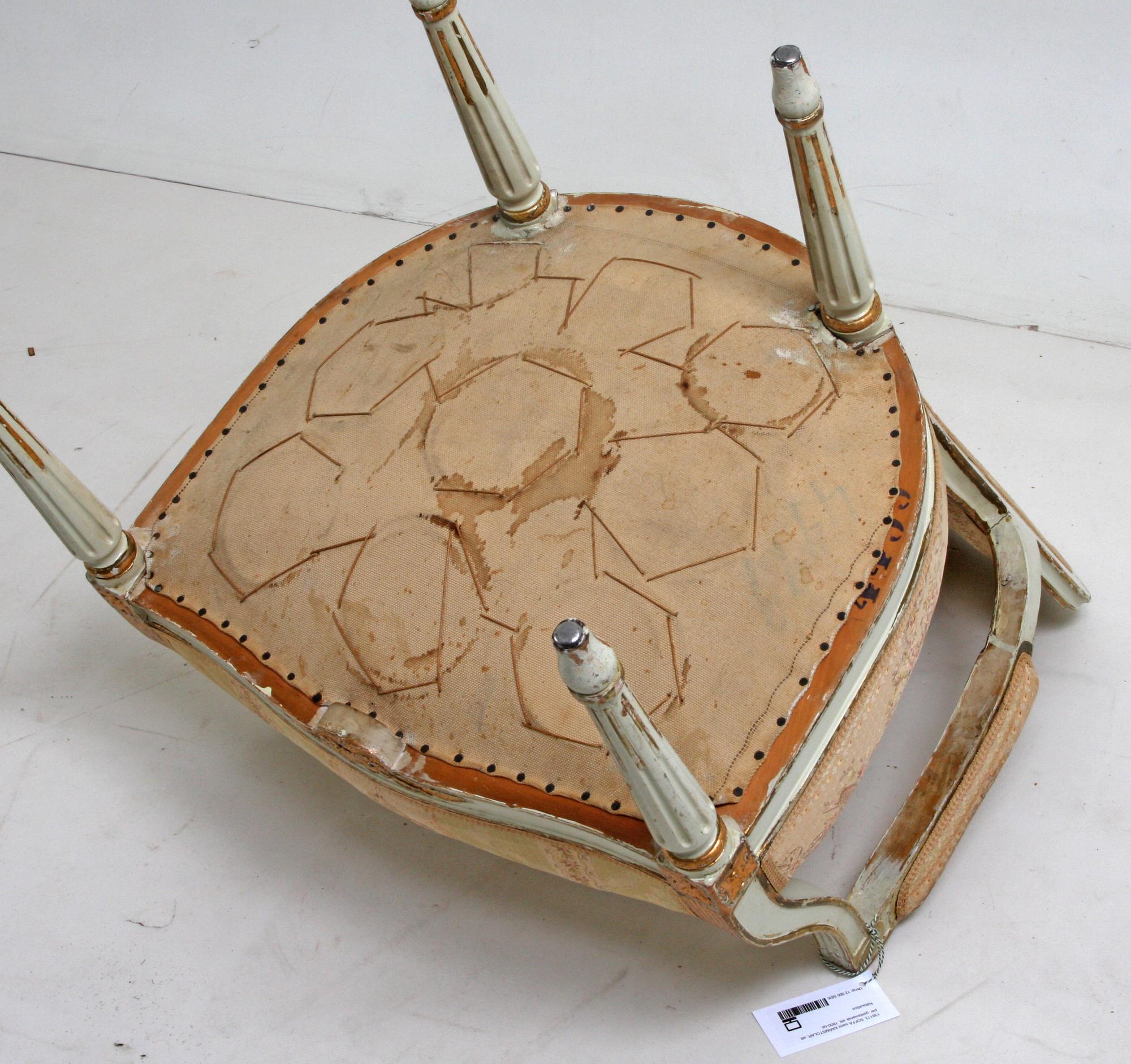 SOFFA samt KARMSTOLAR, ett par, gustaviansk stil, 1800-tal.