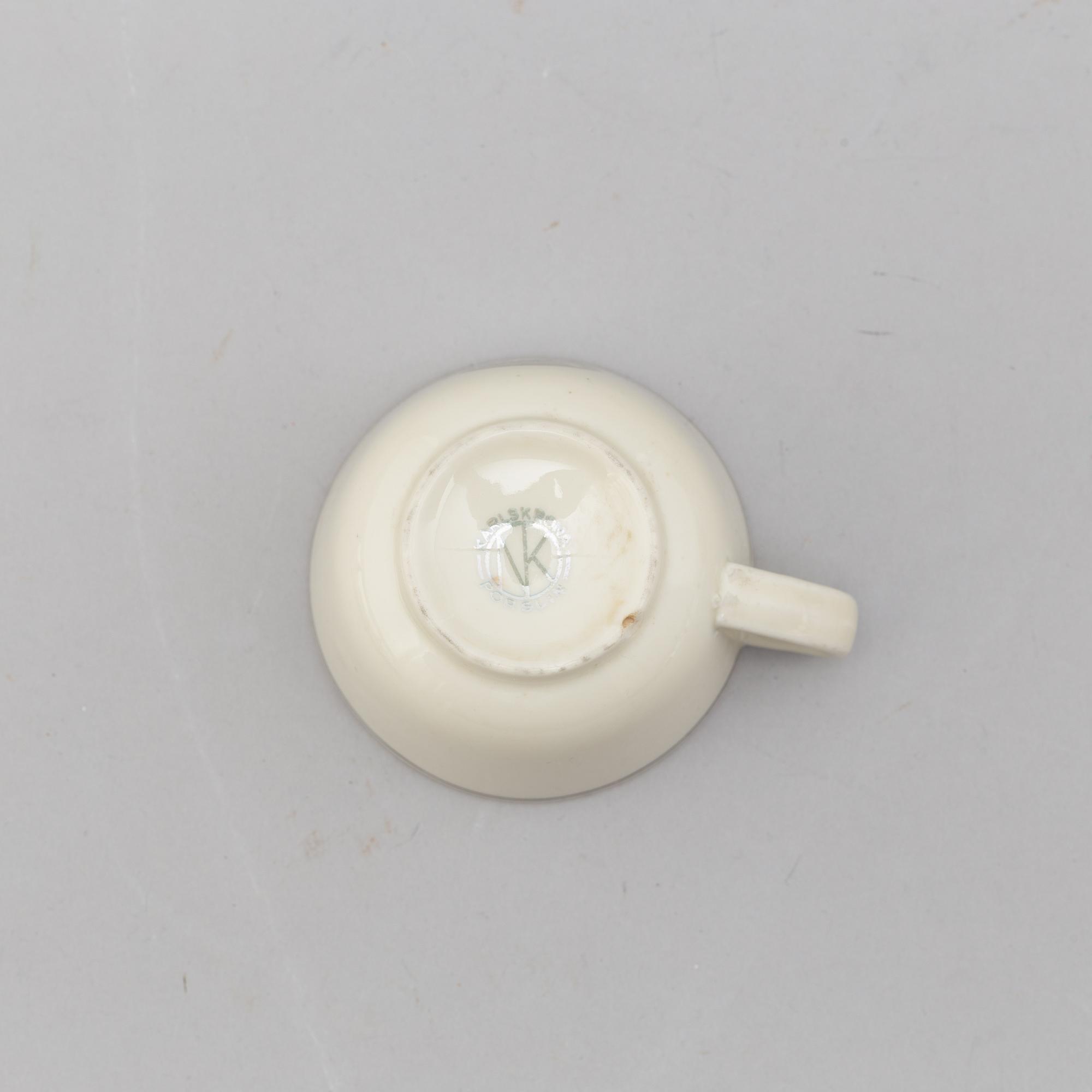 KAFFESERVIS, Karlskrona porslin, 28 delar, troligen 1930/40-tal.