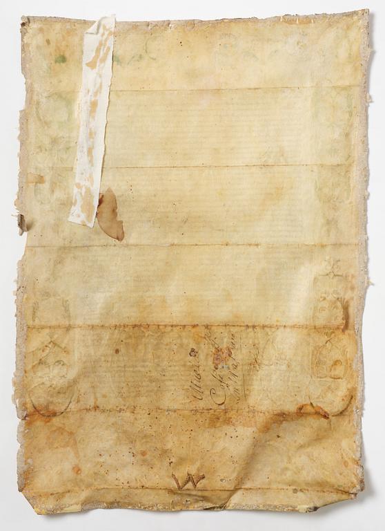 Document on vellum, Rome, 1586.