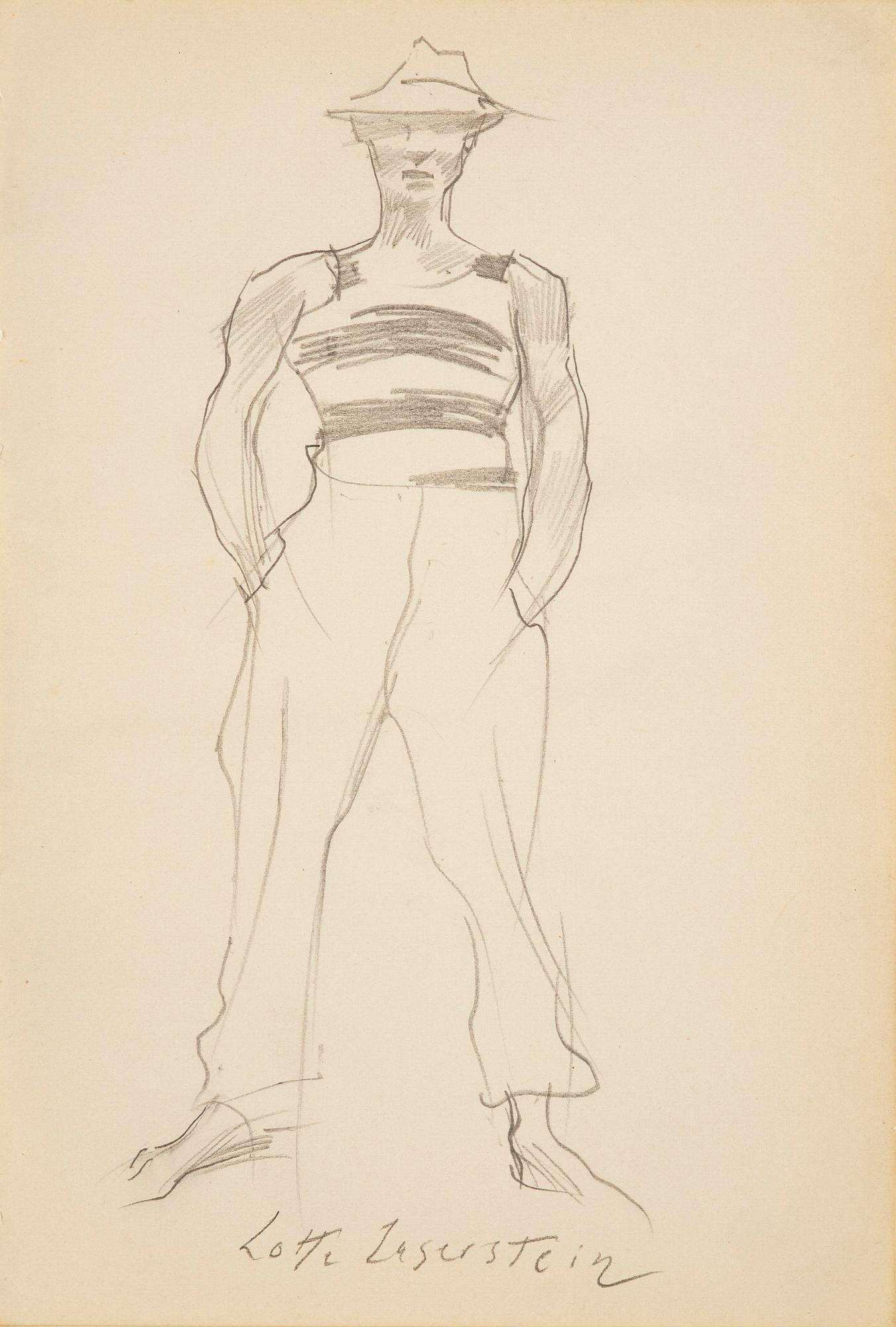Lotte Laserstein, Young man in a hat.