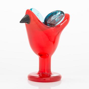 Oiva Toikka, an early 1970s glass bird, signed Oiva Toikka, Nuutajärvi Notsjö.