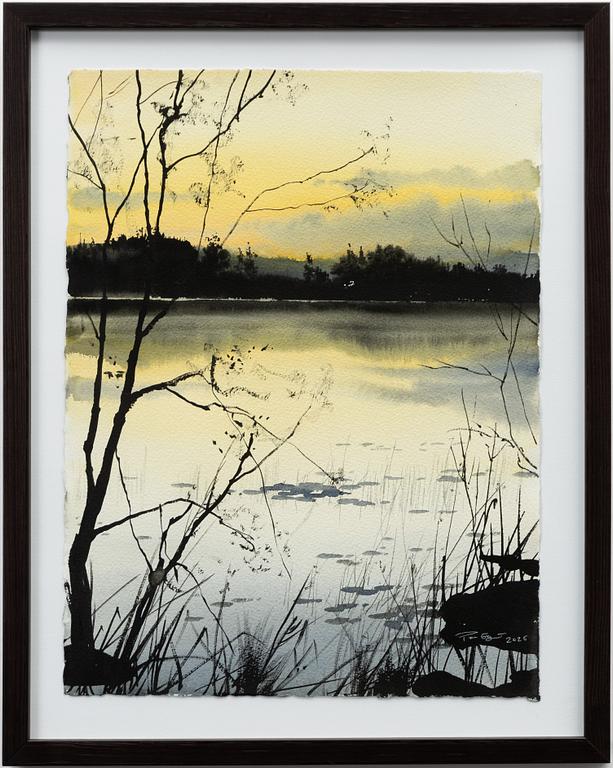 Peter Eugén, Evening twilight by the lake.