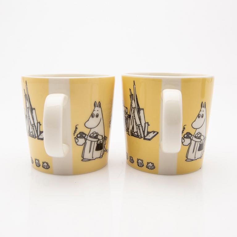 Moomin mugs, a pair, porcelain, Arabia, Finland 1990-1993.