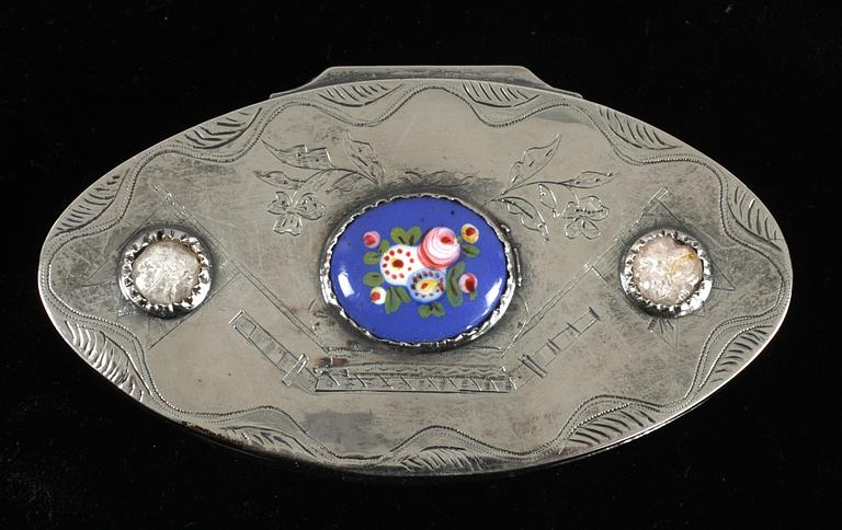 Dosa, silver, Erik Nordin, Sundsvall, 1843. 57,5g.