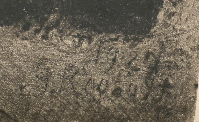 Georges Rouault, etching printed signature.