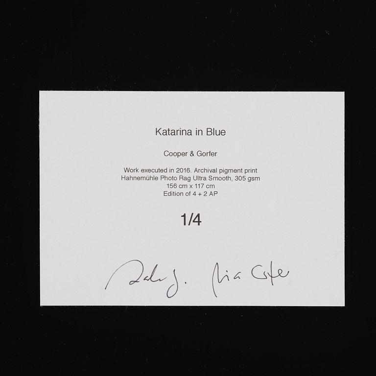 Cooper & Gorfer, "Katarina in blue", 2016.