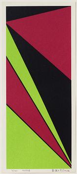 Olle Baertling, silkscreen in colours, 1955-68, signed 3/300.