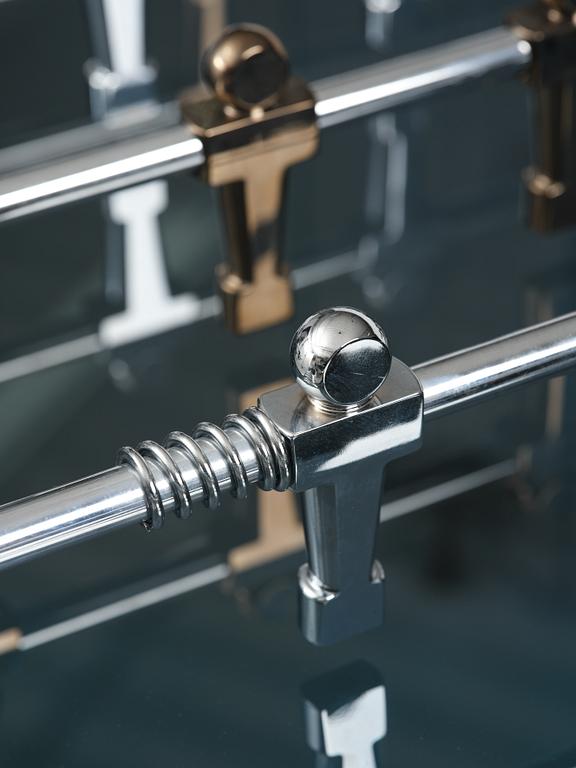 Adriano Design, foosball table, "Cristallino Classic", Teckell, Italy.