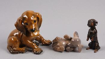 FIGURINER, 3 st, porslin, Rosenthal och Kunglig Dansk.