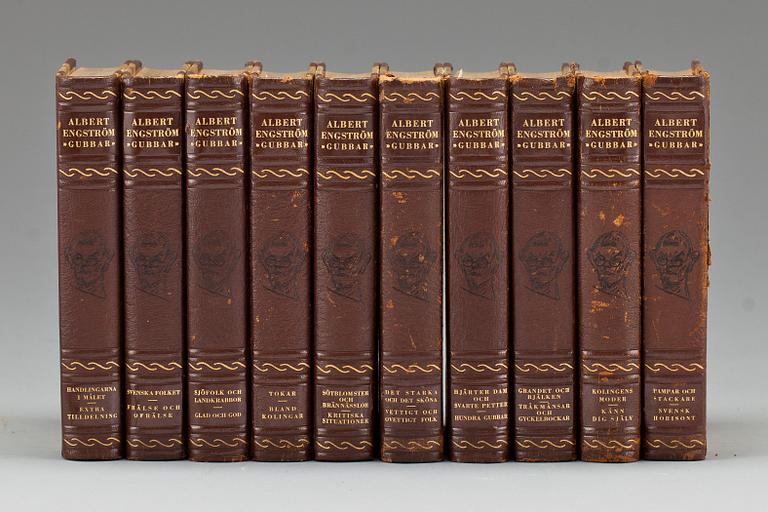 BÖCKER, ALBERT ENGSTRÖM, 10 vol, "GUBBAR". Albert Bonnier Förlag, Stockholm,1943.