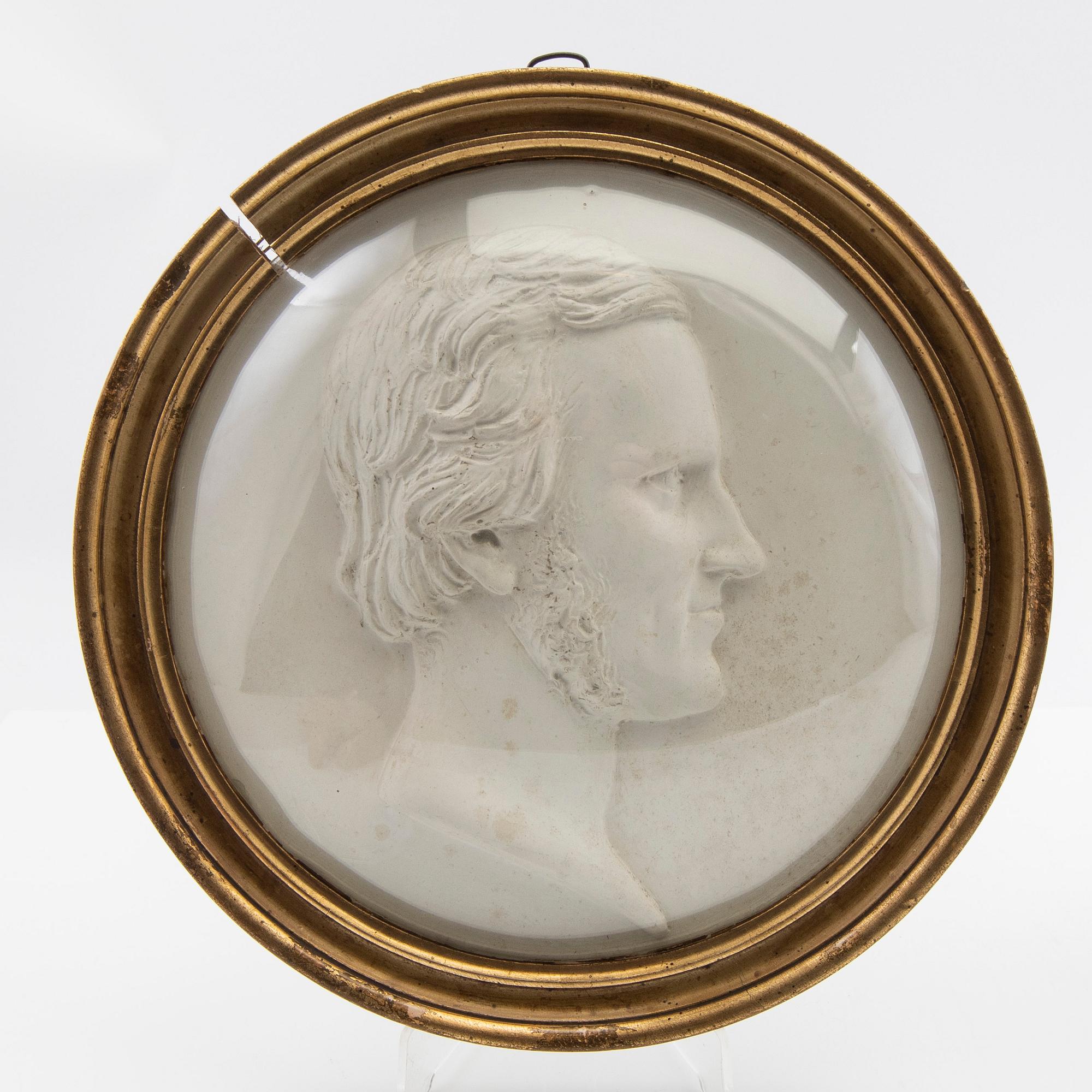 Wall reliefs, 1 pair, turn of the 19th/20th century.