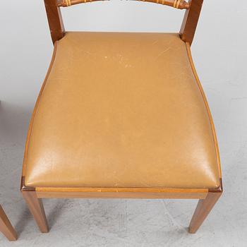 Josef Frank, a set of six model '1165' chairs, Firma Svenskt Tenn, post 1985.