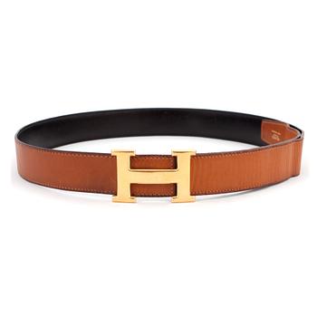 377. HERMÈS, a brown leather belt from the 1970s.