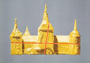 Yrjö Edelmann, färglitografi, 1997, signerad 241/360.