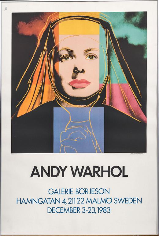 ANDY WARHOL, efter, affischer 3 st, Galerie Börjeson, Malmö, 1983.