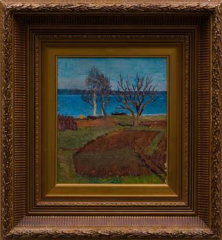 VEIKKO VIONOJA, öljy levylle, signeerattu.