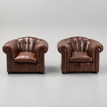 A pair of armchairs, England, Salvale Designs Limited. late 20th century.