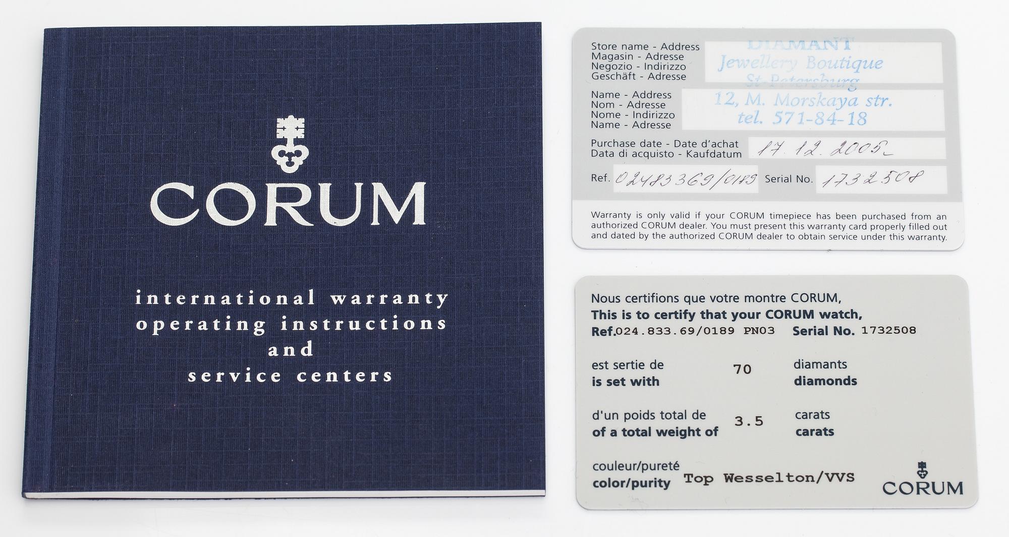 Corum, Facettes, wristwatch, 34 x 29 mm.