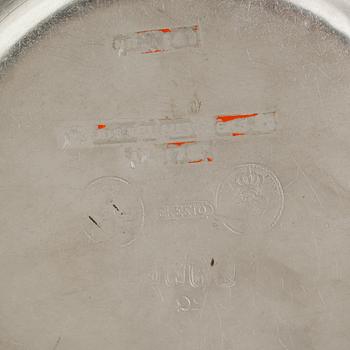 TALLRIKAR, 3 st, tenn, Nicolaus Justelius, Eksjö 1796.