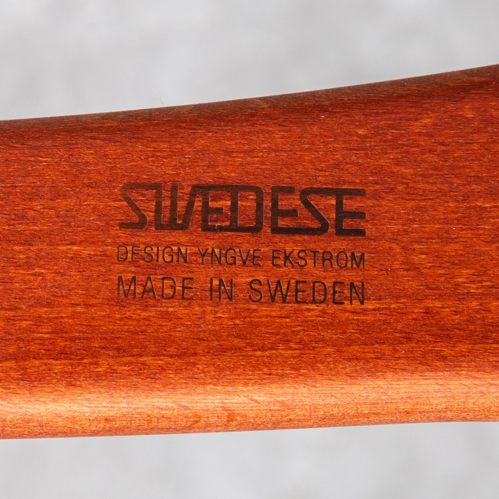 YNGVE EKSTRÖM, fåtölj med fotpall, "Lamino", Swedese.
