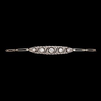 248. BRACELET, brilliant cut diamonds, tot. app. 0.40 cts.