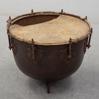 A 18th century kettle drum.