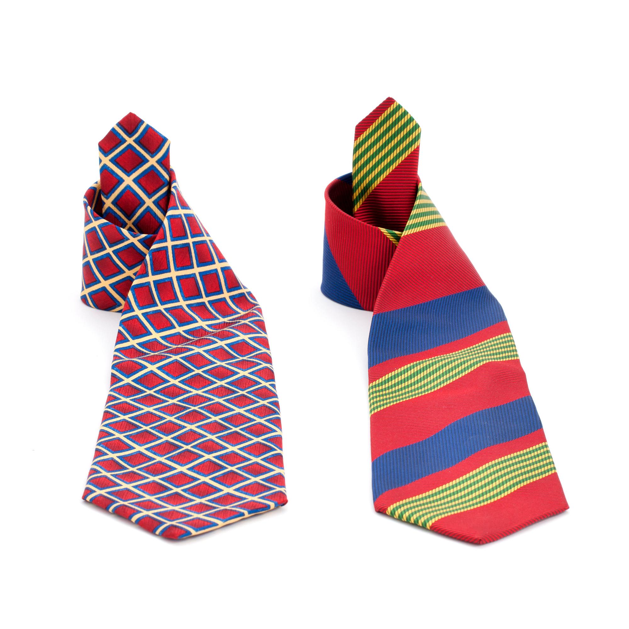 ERMENEGILDO ZEGNA, två stycken slipsar.