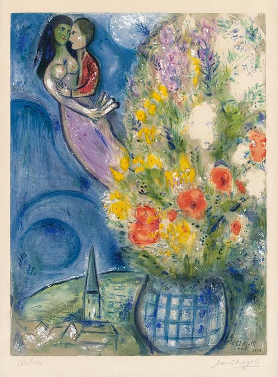 Marc Chagall (Efter), "Les Coquelicots".